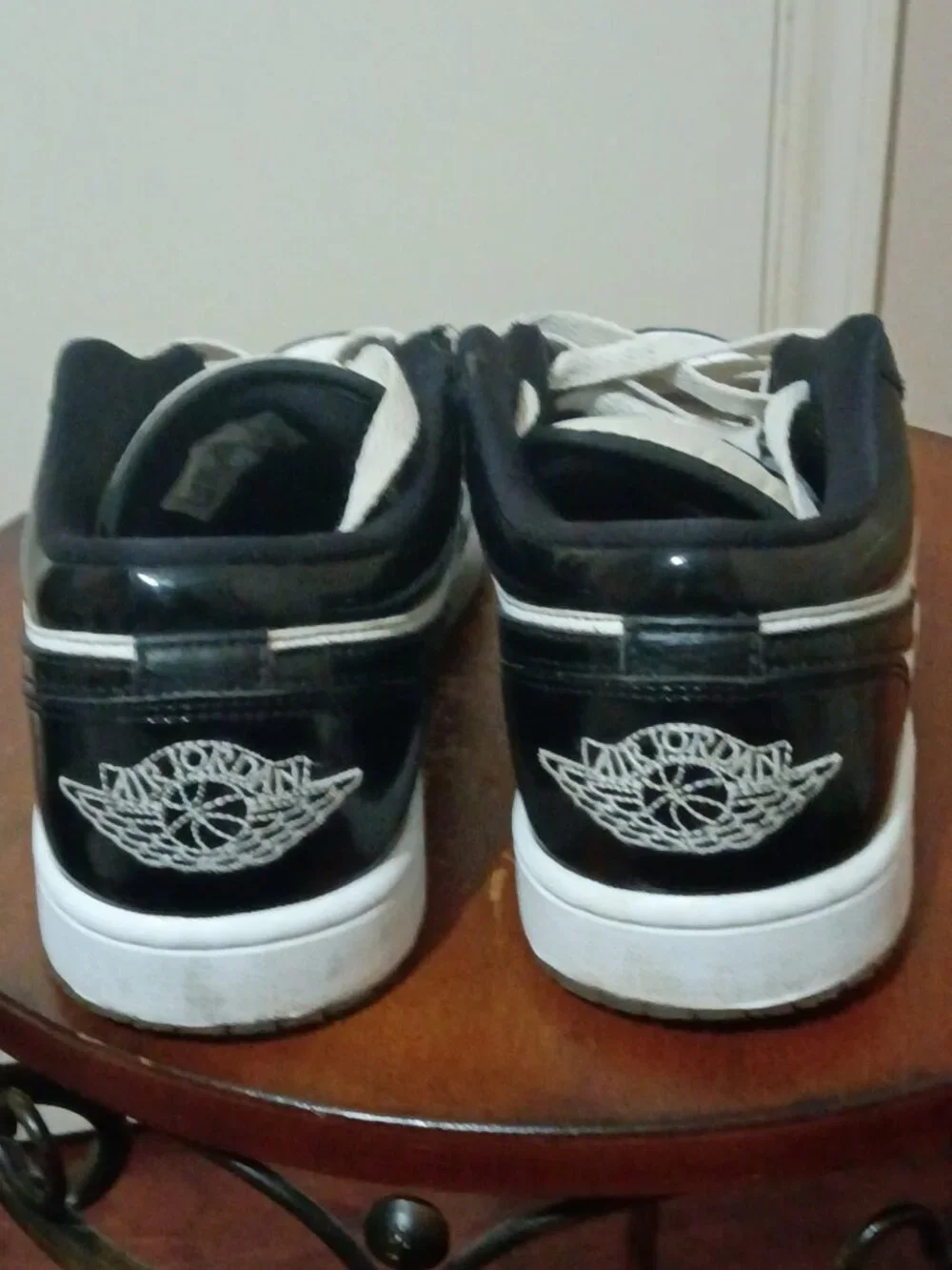 Air Jordan 1 Low SE Concord Black White Patent Leather DV1309-100 Sneaker Sz 8.5